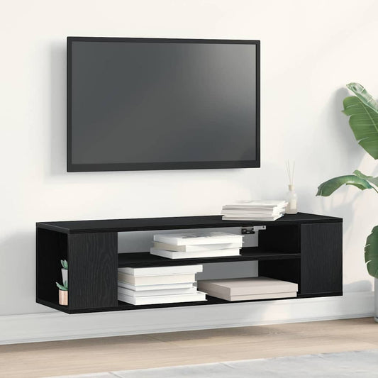TV szekrény Fekete tölgy 100 x 30 x 26,5 cm Faanyag