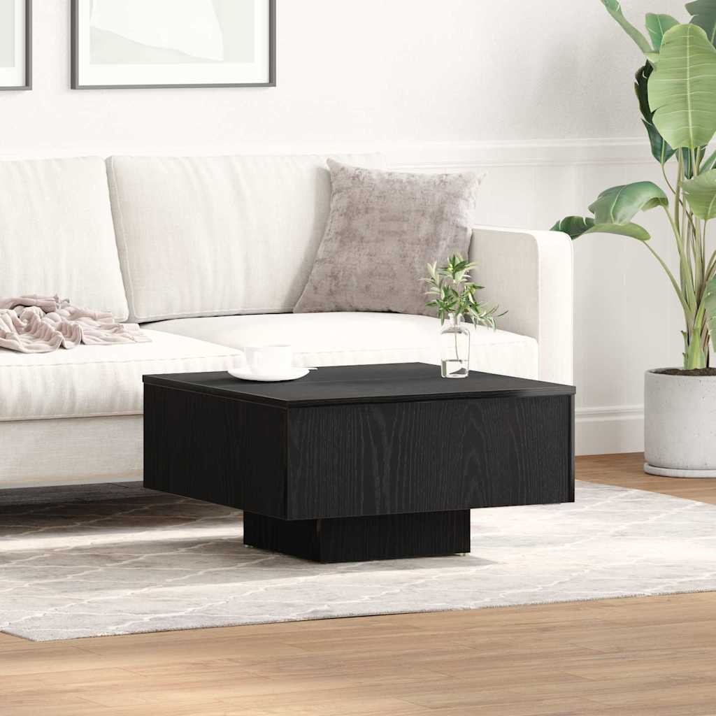 Dohányzóasztal Fekete tölgy 60 x 60 x 31,5 cm Szerelt Fa