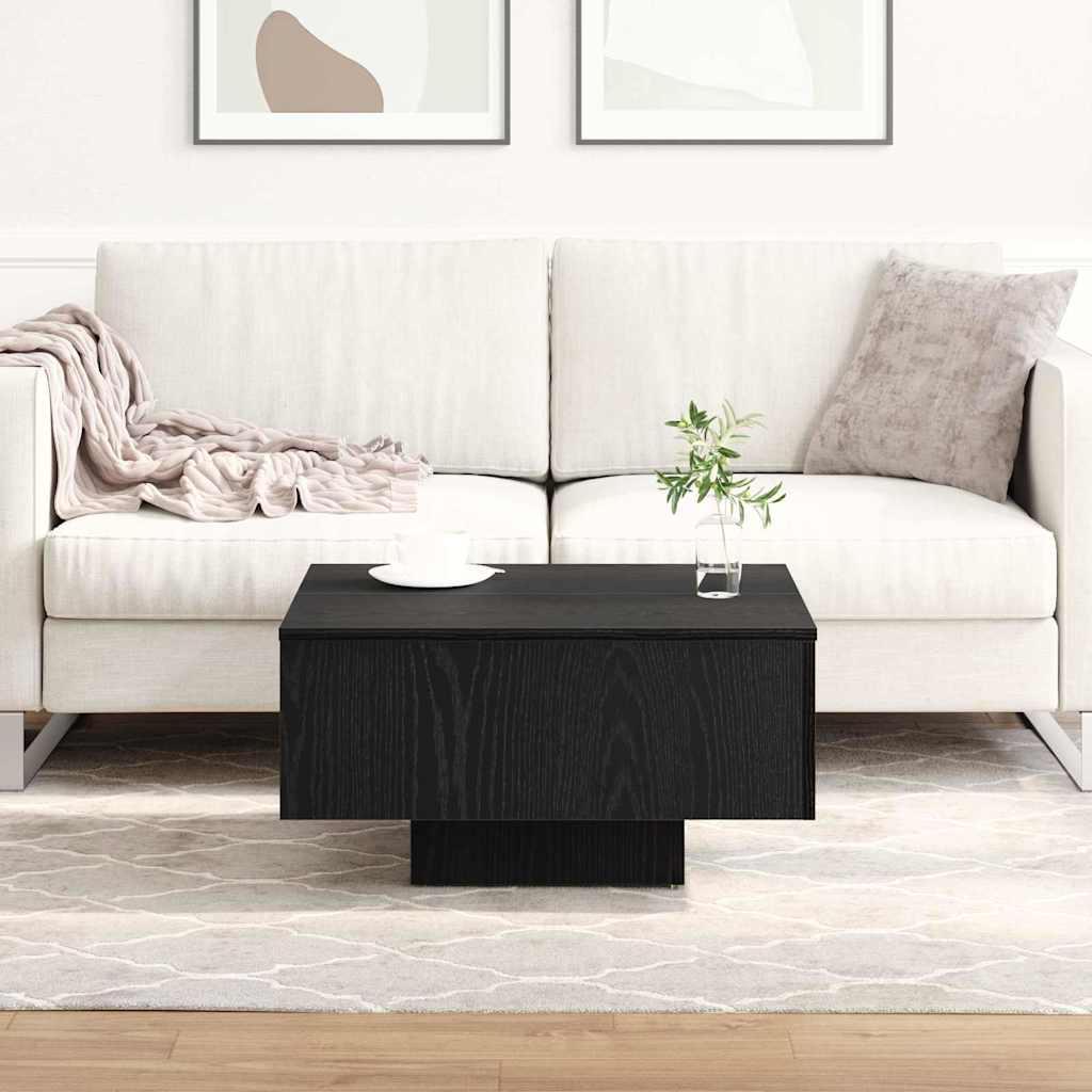 Dohányzóasztal Fekete tölgy 60 x 60 x 31,5 cm Szerelt Fa