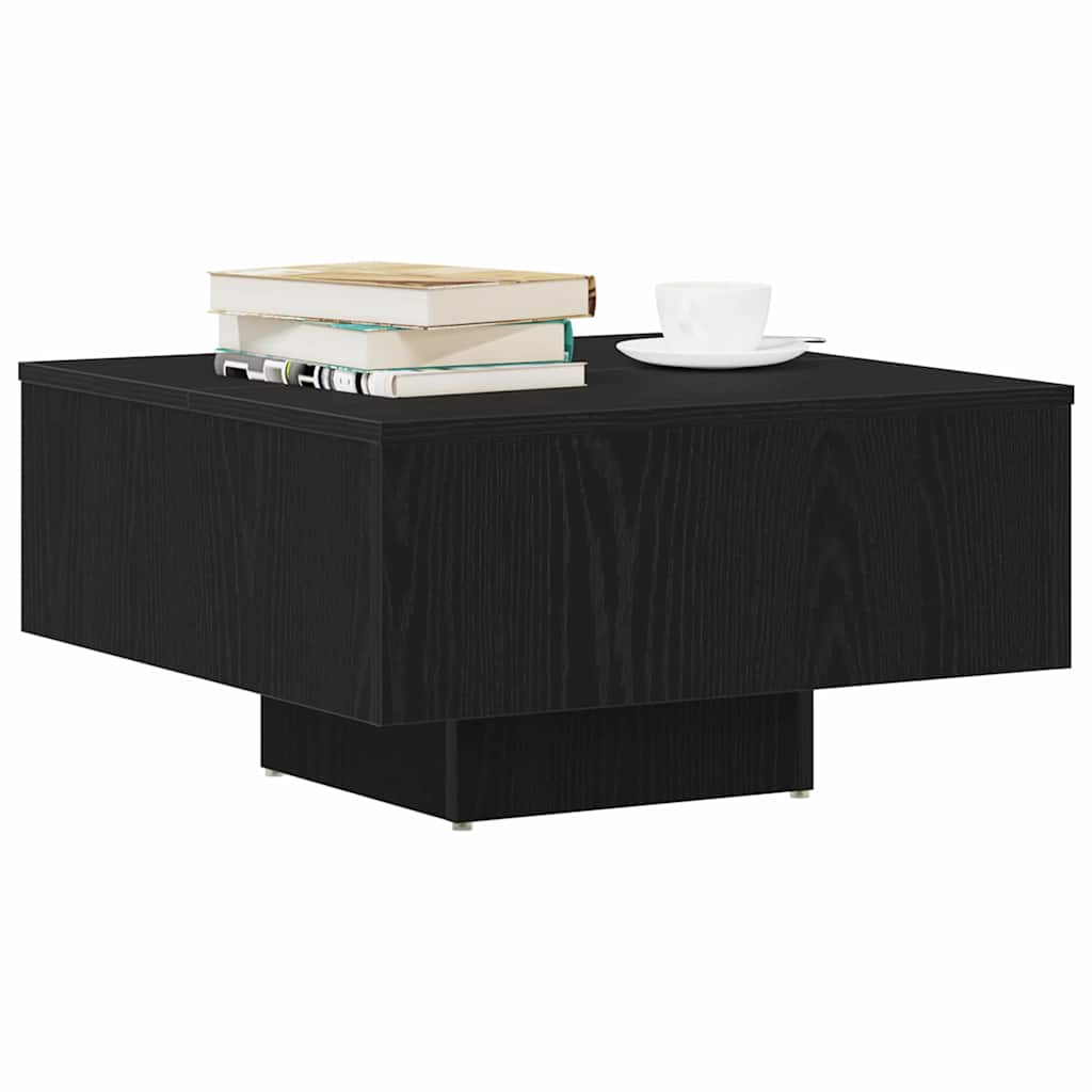 Dohányzóasztal Fekete tölgy 60 x 60 x 31,5 cm Szerelt Fa