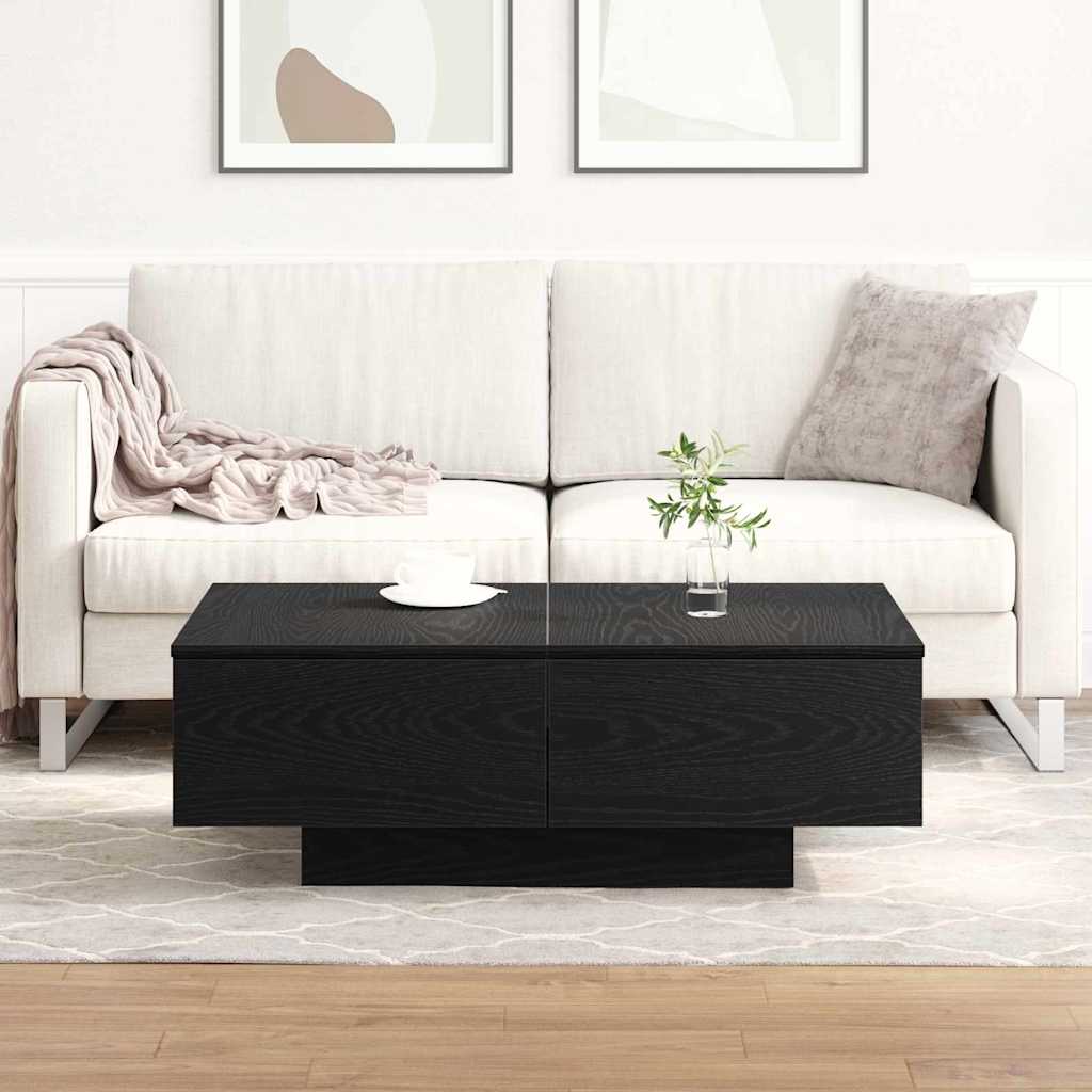 Dohányzóasztal Fekete tölgy 90 x 60 x 31 cm Szerelt Fa
