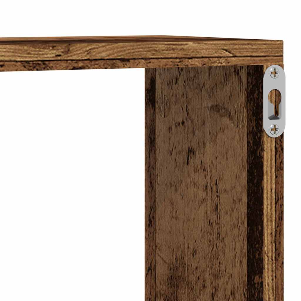 Falpolcok Falra szerelhető 2 pcs Öreg fa 80 x 15 x 26 cm