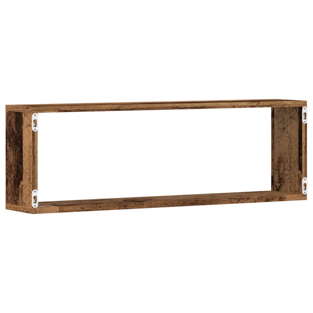 Falpolcok Falra szerelhető 2 pcs Öreg fa 80 x 15 x 26 cm