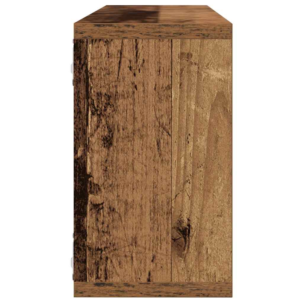 Falpolcok Falra szerelhető 4 pcs Öreg fa 80 x 15 x 26 cm