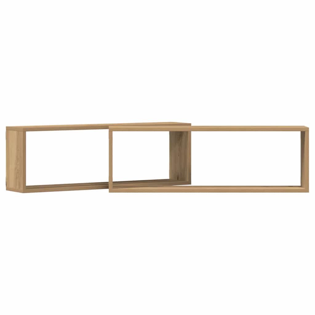 Falpolcok Falra szerelhető 2 pcs Művészi tölgy 80 x 15 x 26 cm