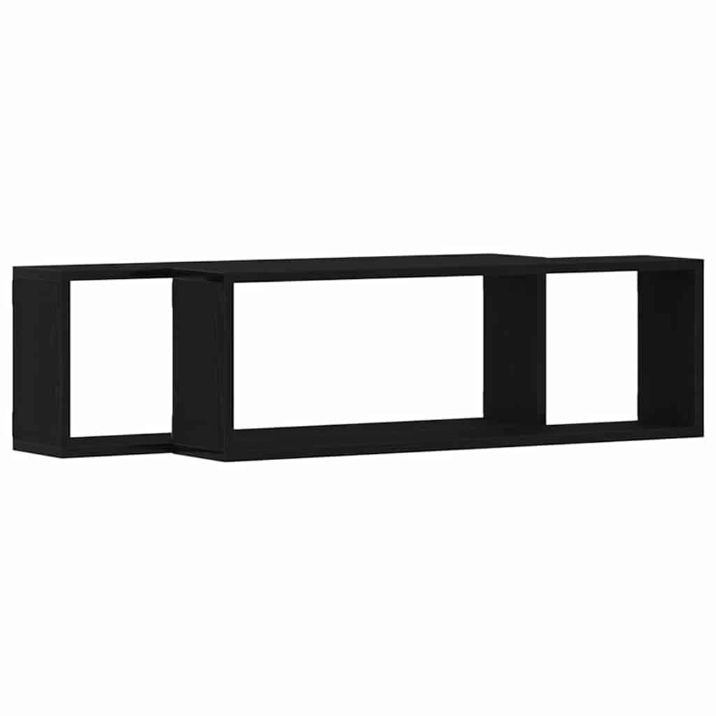 Falpolcok Falra szerelhető 2 pcs Fekete tölgy 80 x 15 x 26 cm