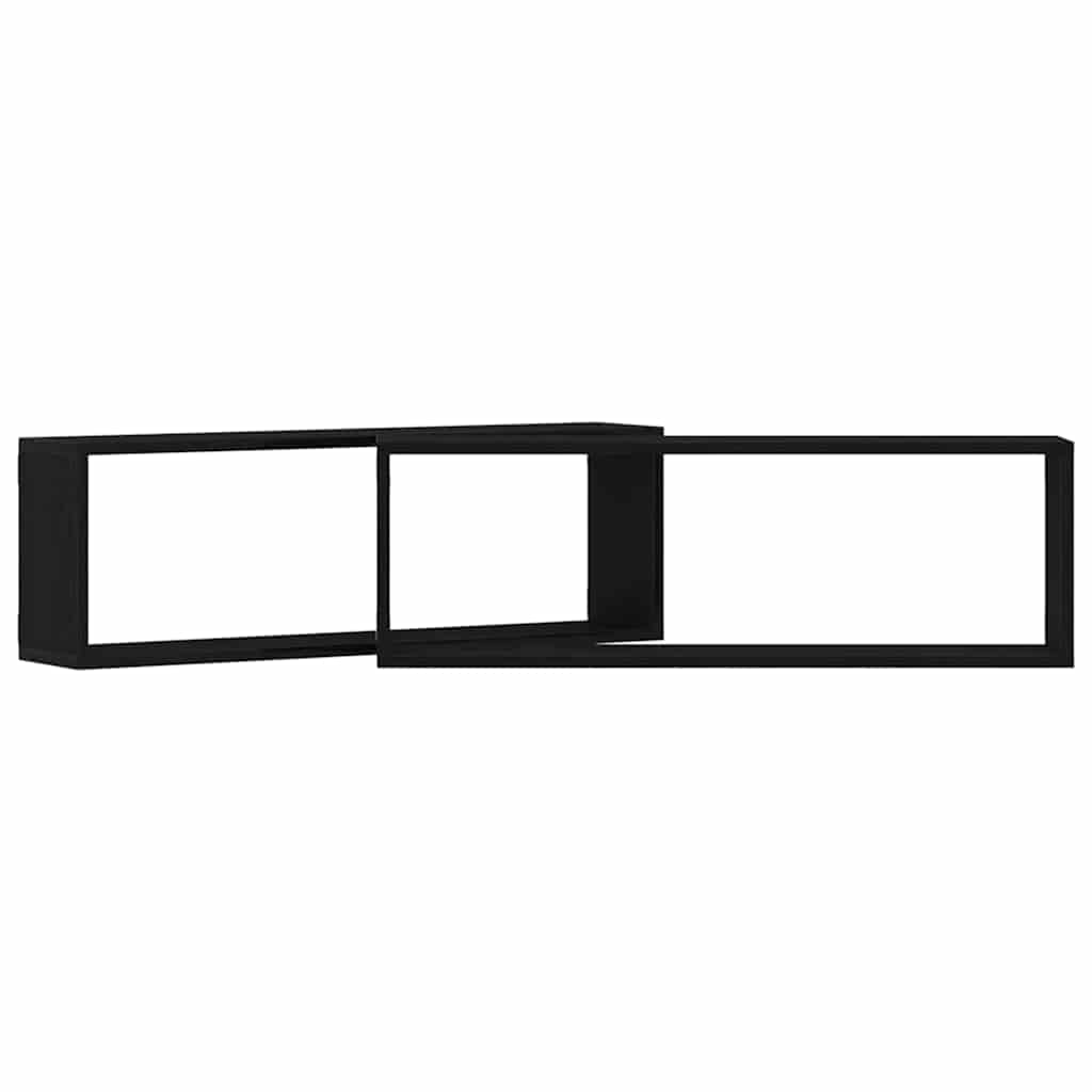Falpolcok Falra szerelhető 2 pcs Fekete tölgy 80 x 15 x 26 cm