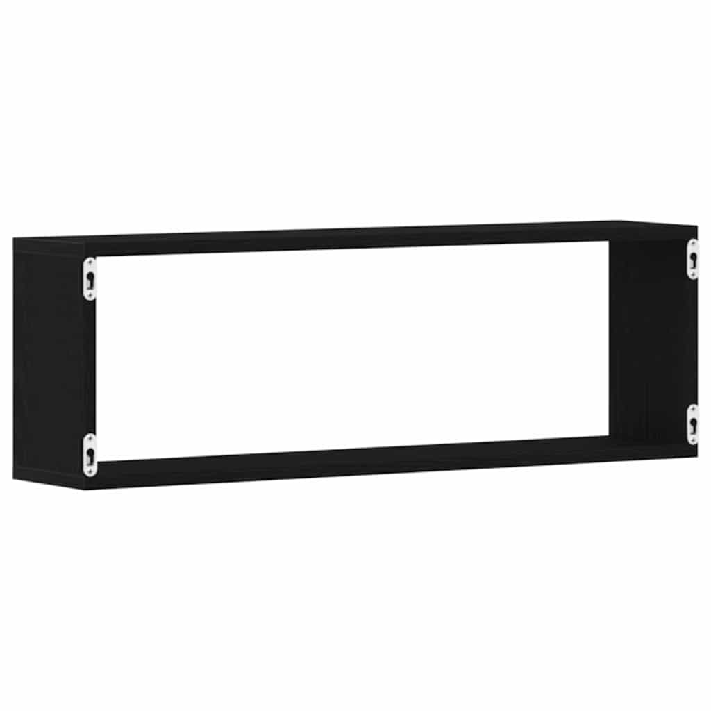 Falpolcok Falra szerelhető 4 pcs Fekete tölgy 80 x 15 x 26 cm
