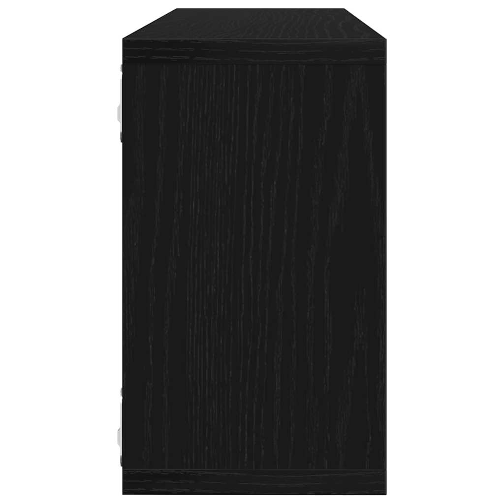 Falpolcok Falra szerelhető 4 pcs Fekete tölgy 80 x 15 x 26 cm