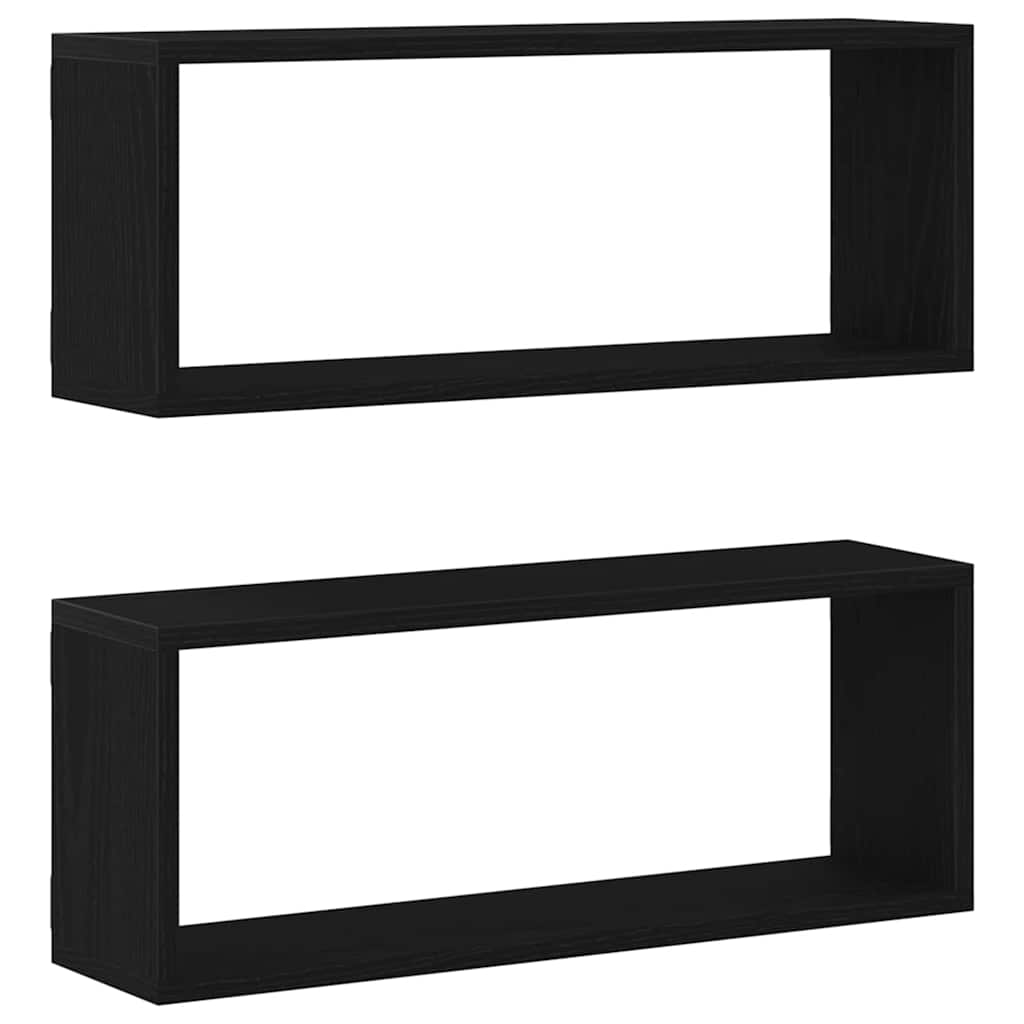 Falpolcok Falra szerelhető 2 db Fekete tölgy 60 x 15 x 23 cm