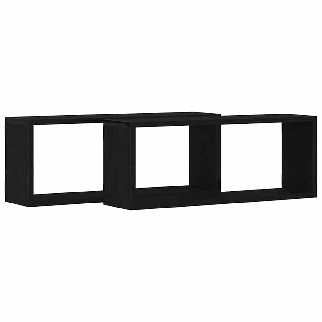 Falpolcok Falra szerelhető 2 db Fekete tölgy 60 x 15 x 23 cm