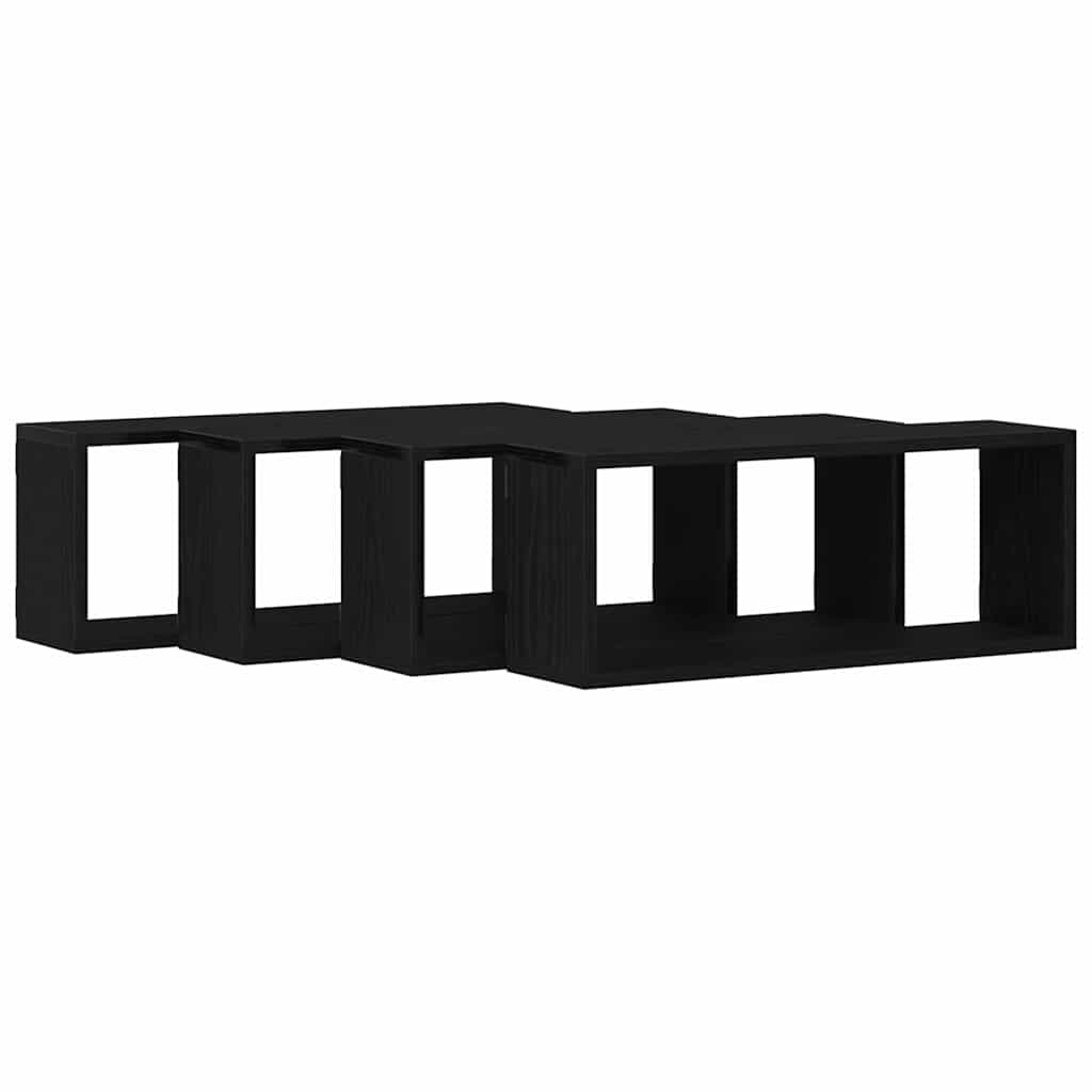 Falpolcok Falra szerelhető 4 db Fekete tölgy 60 x 15 x 23 cm