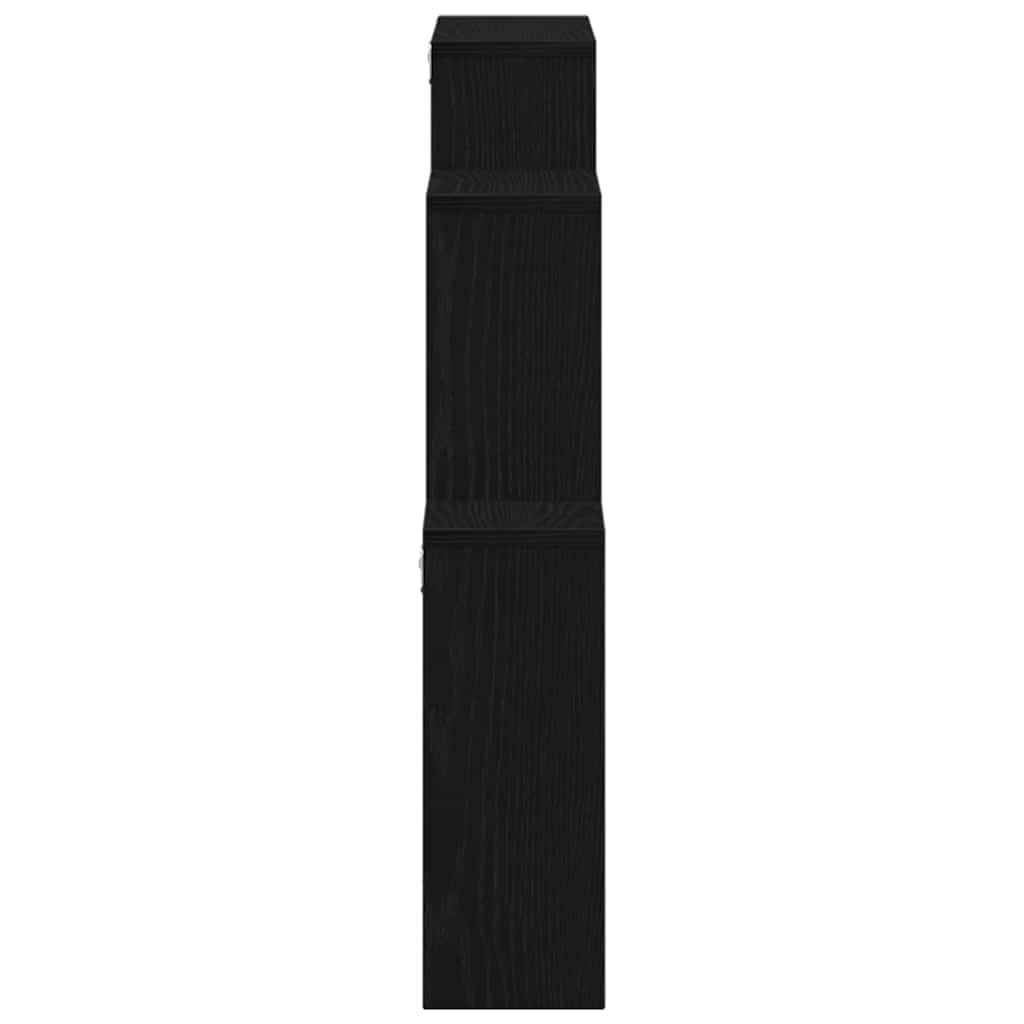 Falpolc polcokkal Fekete tölgy 80 x 15 x 78,5 cm Faanyag