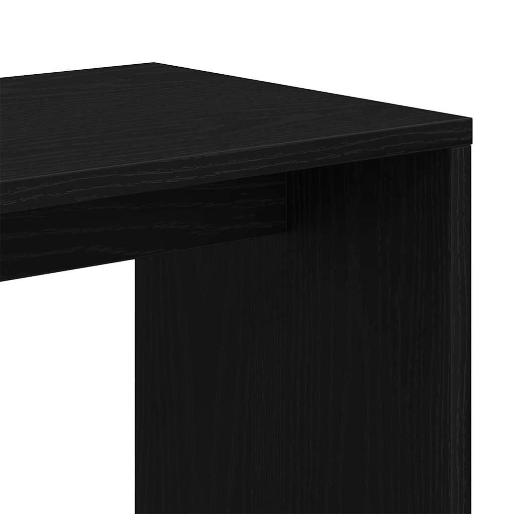 Fészekasztal 3 pcs Fekete tölgy Faanyag