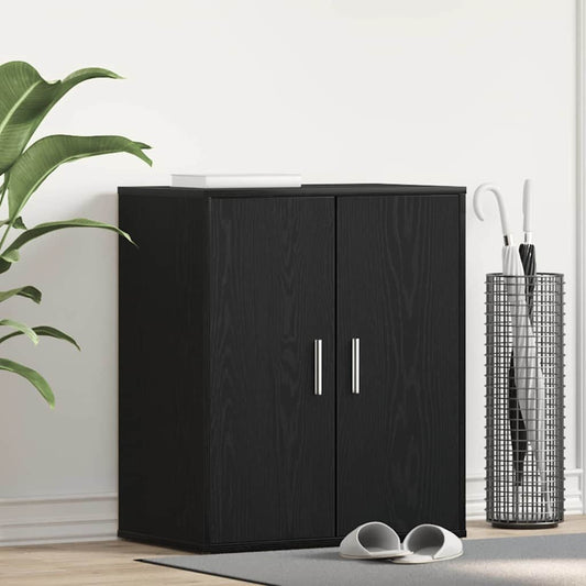 Cipőszekrény polcokkal Fekete tölgy 60 x 35 x 70 cm Faanyag