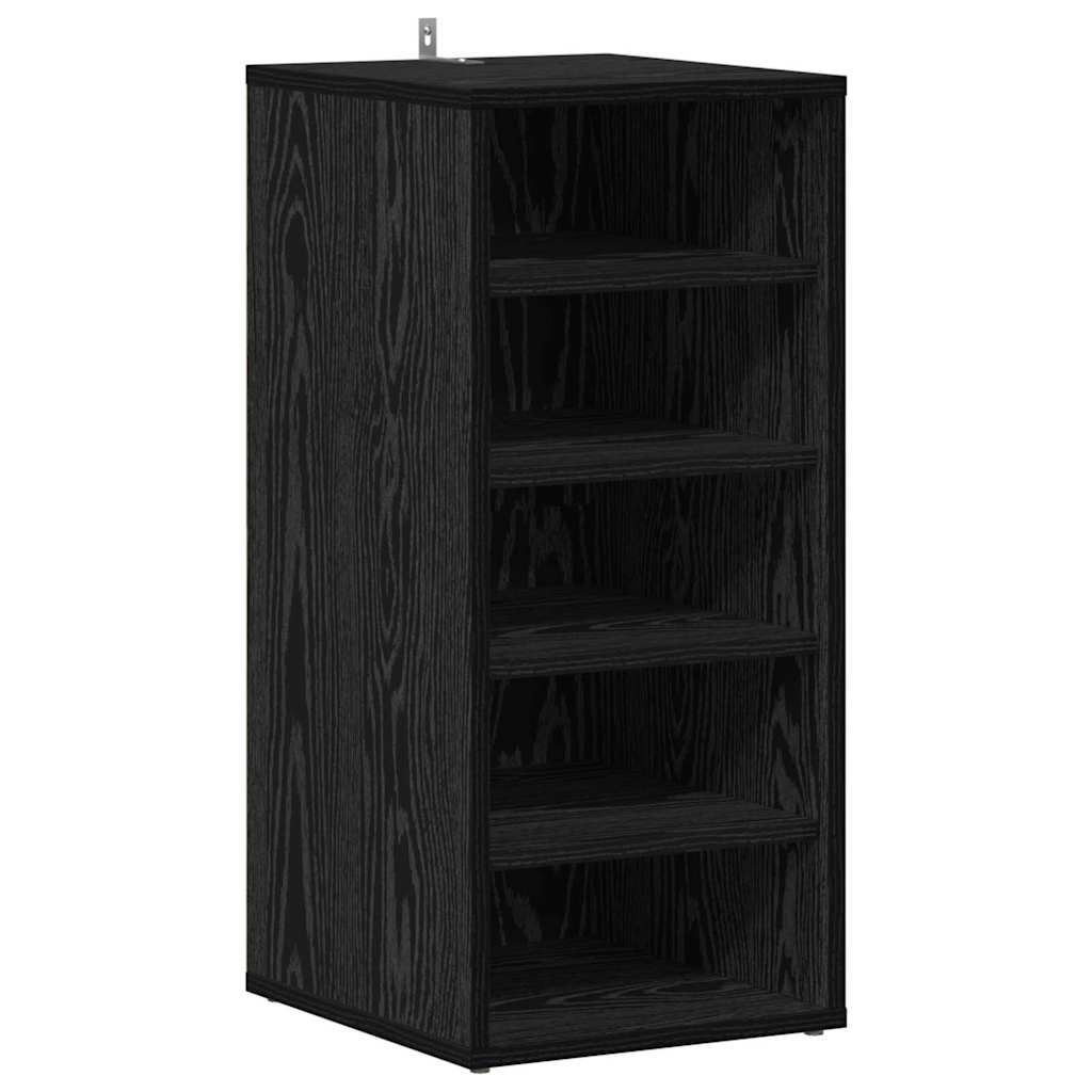 Cipőszekrény 2 db 32 x 35 x 70 cm Szerelt Fa Fekete tölgy