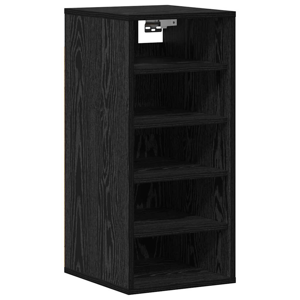 Cipőszekrény 2 db 32 x 35 x 70 cm Szerelt Fa Fekete tölgy