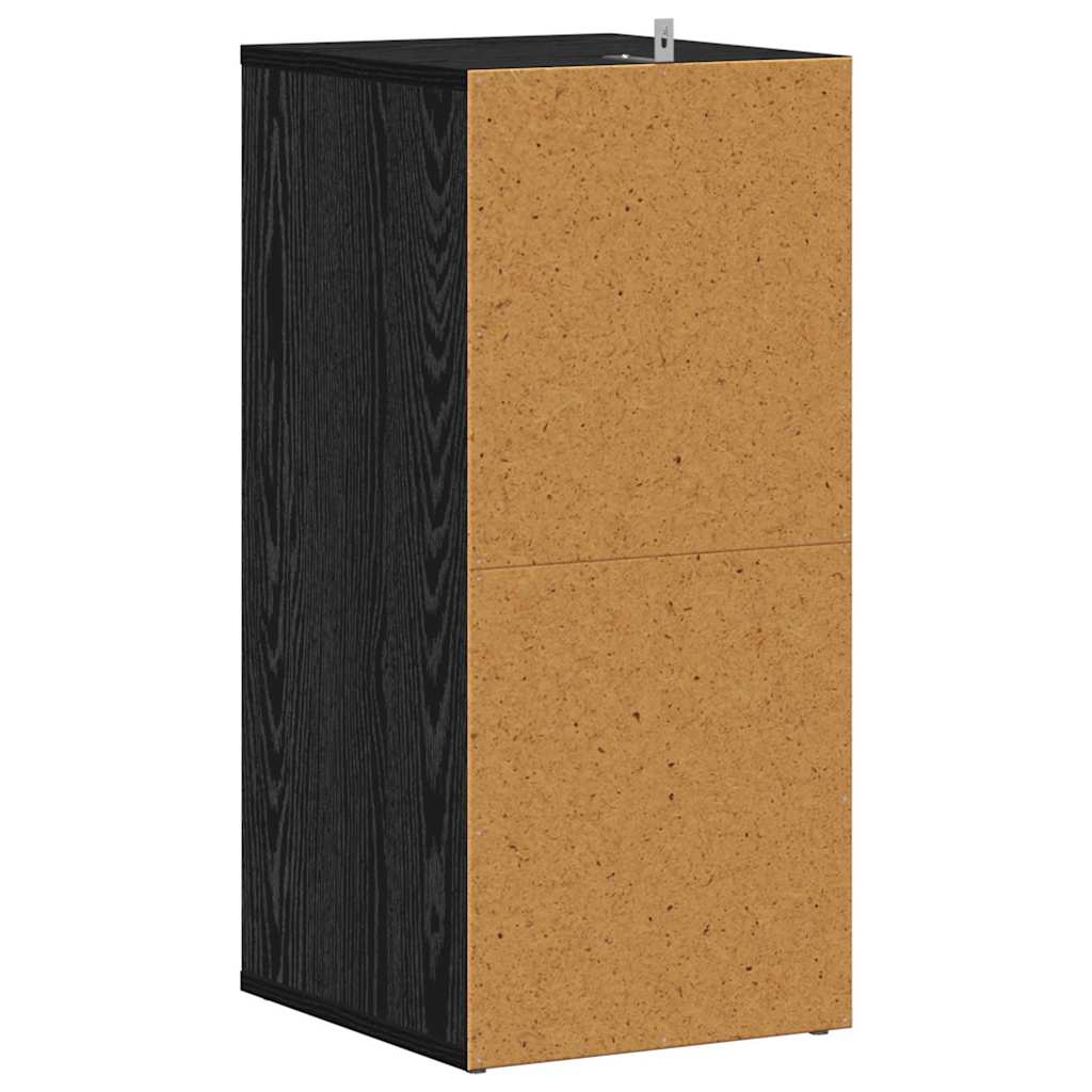 Cipőszekrény 2 db 32 x 35 x 70 cm Szerelt Fa Fekete tölgy