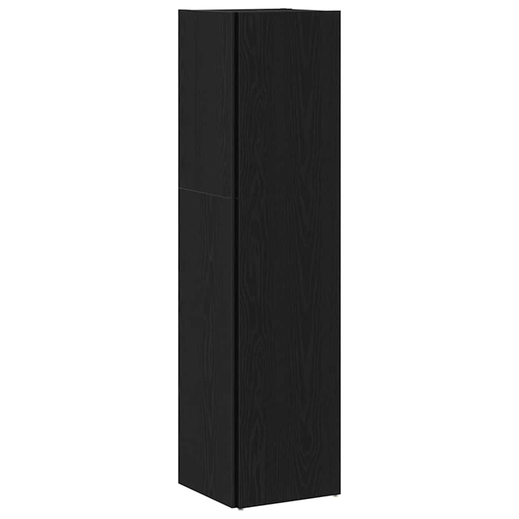 Sarokpolcok 33 x 33 x 132 cm Szerelt Fa Fekete tölgy