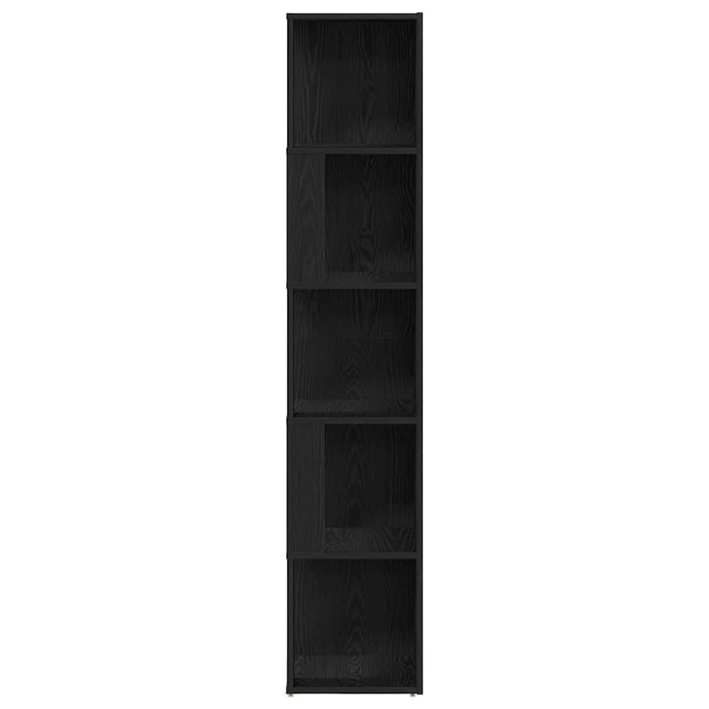 Sarokpolcok 33 x 33 x 164,5 cm Szerelt Fa Fekete tölgy