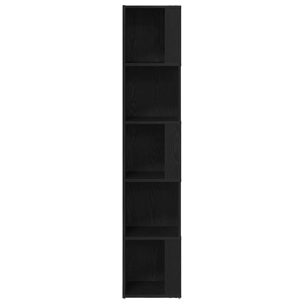 Sarokpolcok 33 x 33 x 164,5 cm Szerelt Fa Fekete tölgy