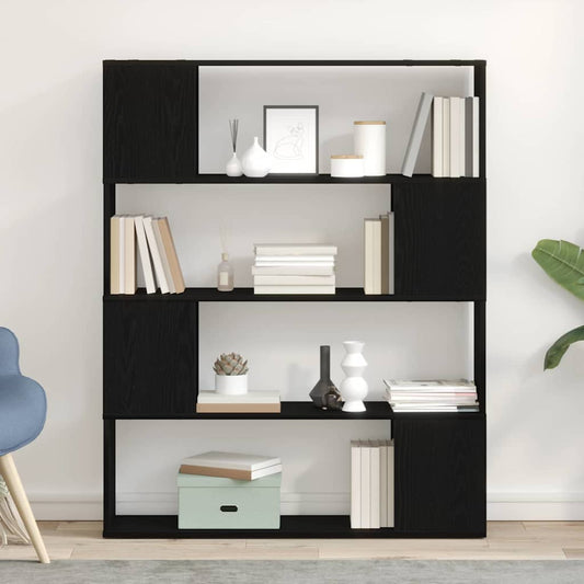 TV szekrény garnitúra Fekete tölgy 100 x 24 x 124,5 cm Faanyag