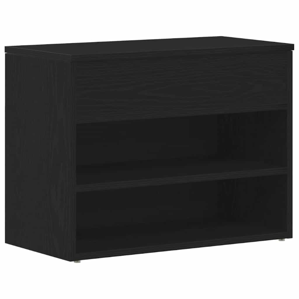 Cipőpad 60 x 30 x 45 cm Szerelt Fa Fekete tölgy