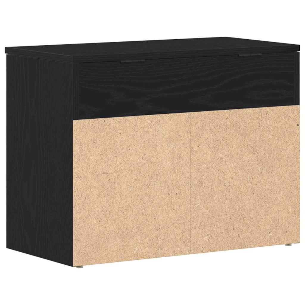 Cipőpad 60 x 30 x 45 cm Szerelt Fa Fekete tölgy