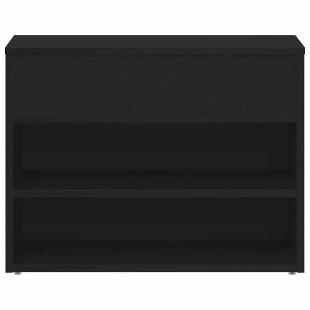Cipőpad 60 x 30 x 45 cm Szerelt Fa Fekete tölgy