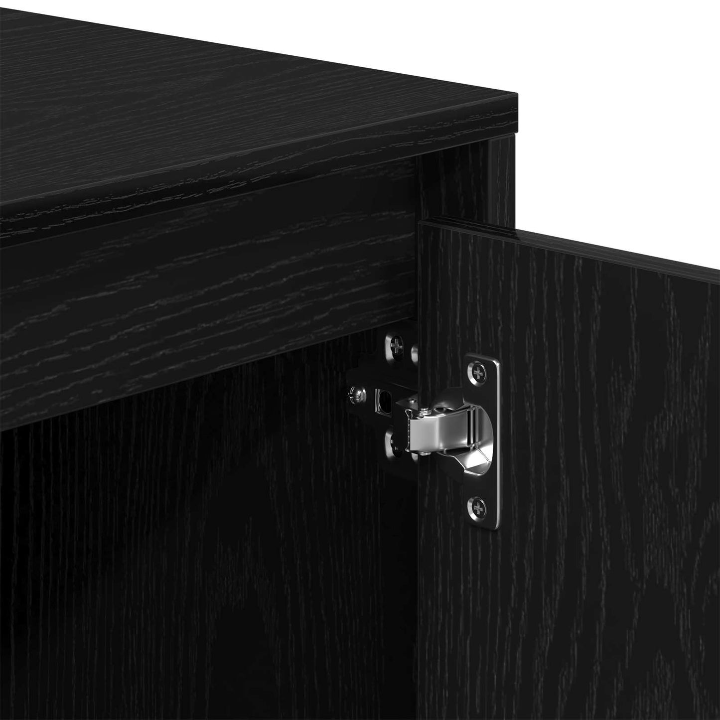 TV szekrény 102 x 37,5 x 52,5 cm Fekete tölgy Szerelt Fa