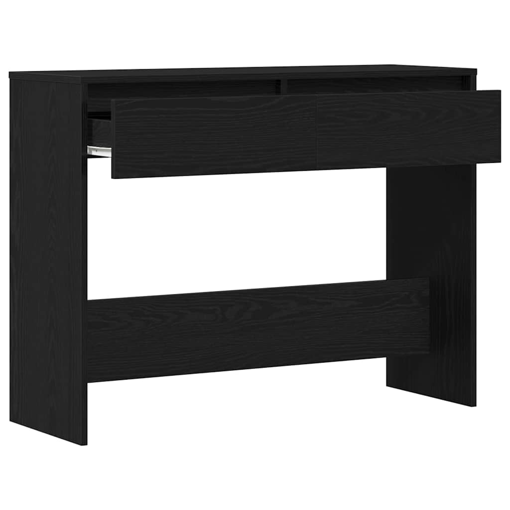 Konzolasztal Fekete tölgy 100 x 35 x 76,5 cm Szerelt Fa