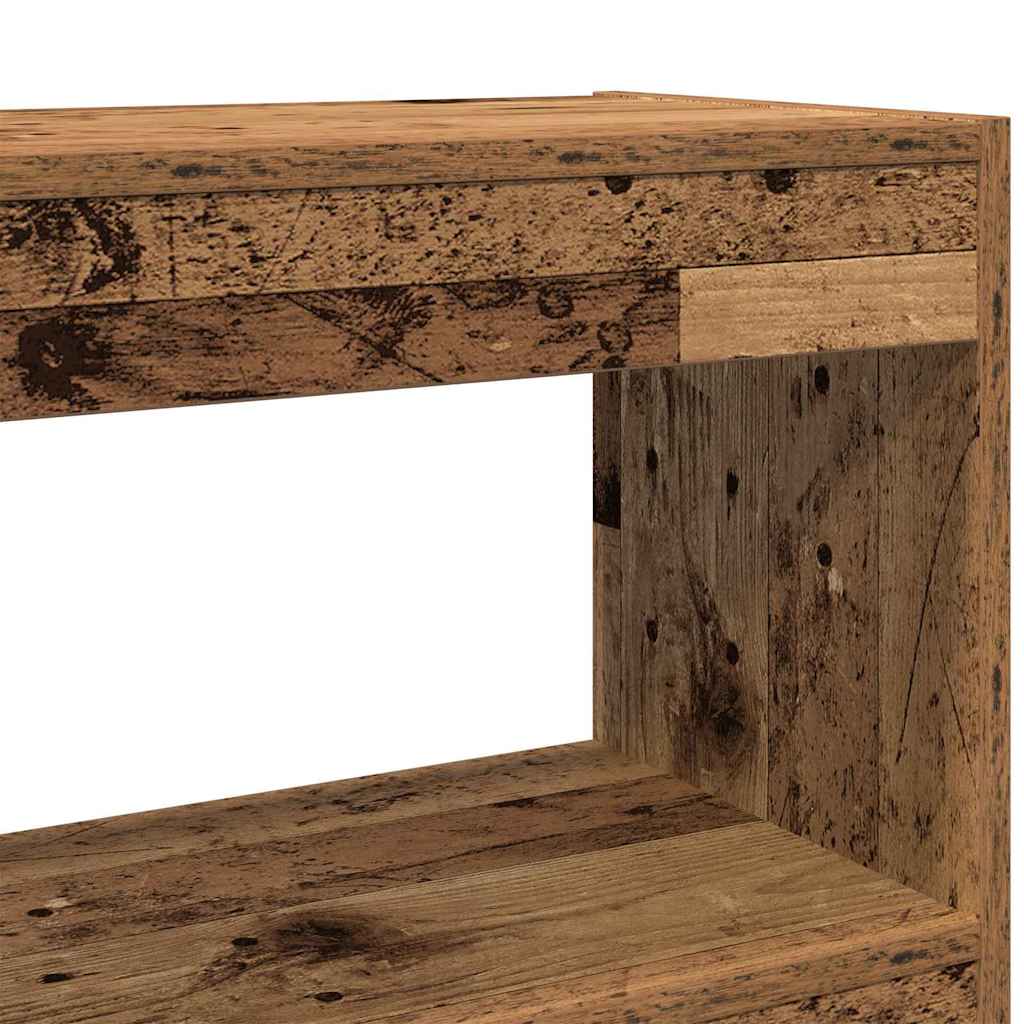 Könyvespolc 3 szintes 100 x 30 x 103 cm Szerelt Fa Régi fa