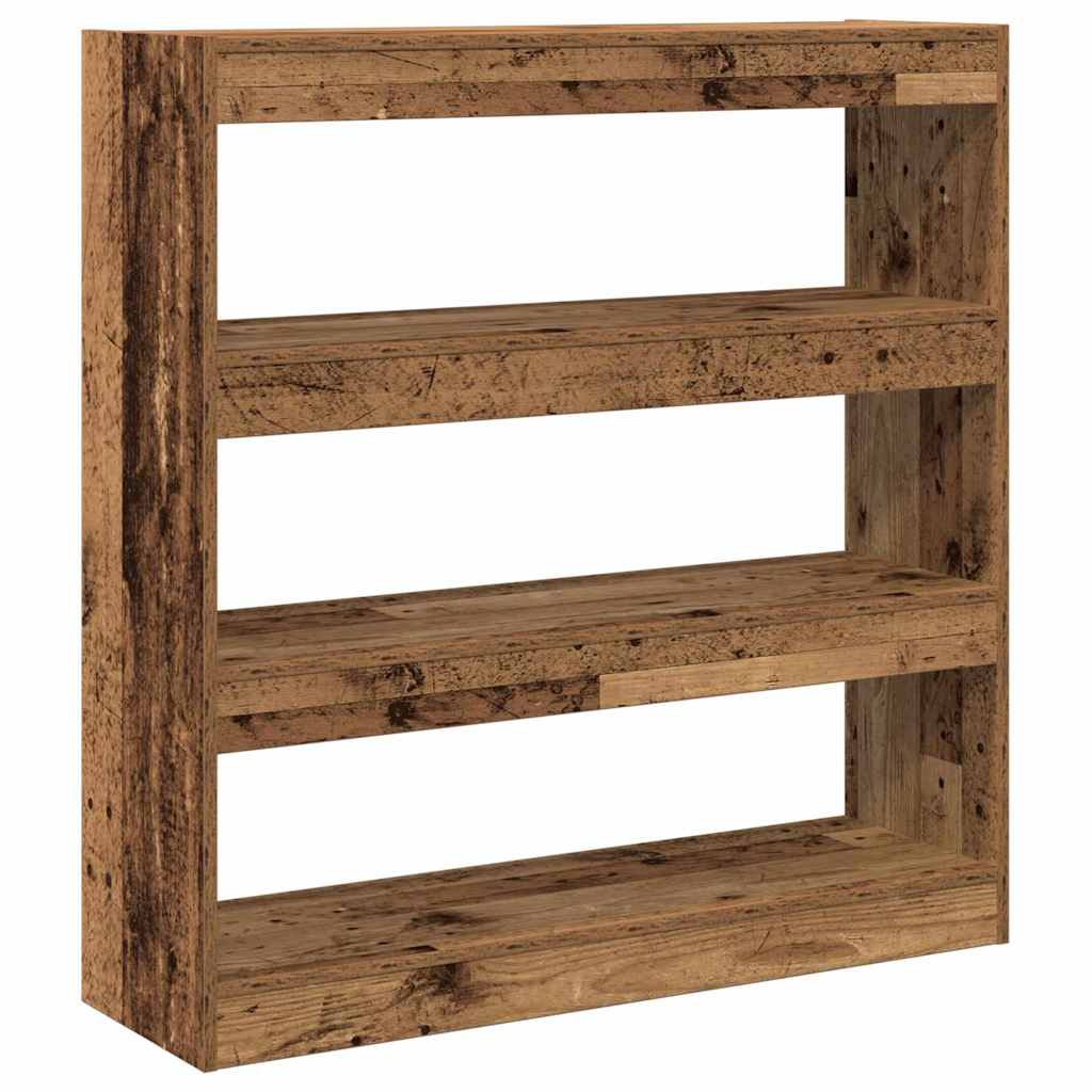 Könyvespolc 3 szintes 100 x 30 x 103 cm Szerelt Fa Régi fa