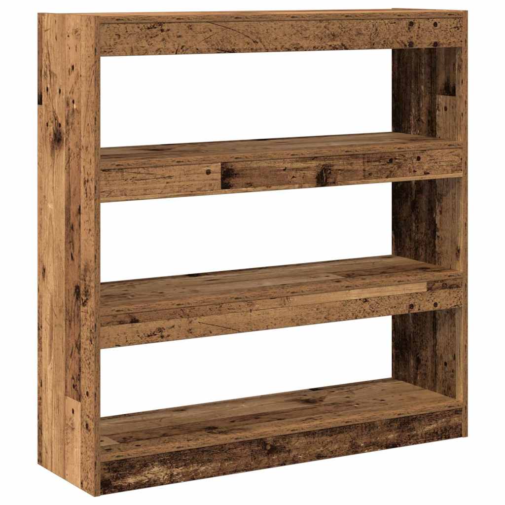 Könyvespolc 3 szintes 100 x 30 x 103 cm Szerelt Fa Régi fa