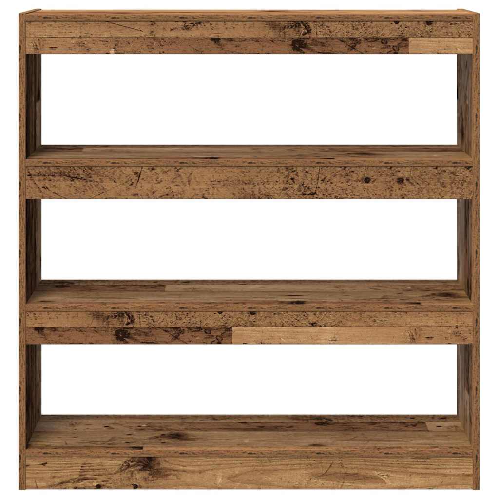 Könyvespolc 3 szintes 100 x 30 x 103 cm Szerelt Fa Régi fa