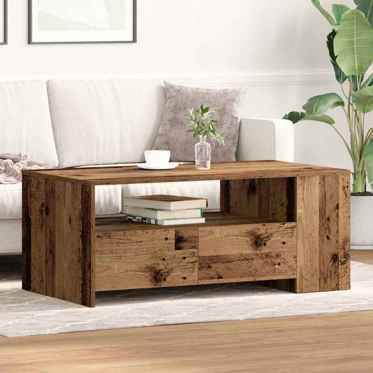 Dohányzóasztal fiókkal Öreg fa 102 x 55 x 43,5 cm Faanyag