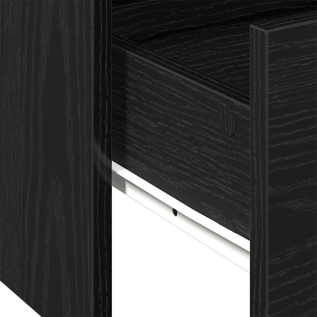 Dohányzóasztal Fekete tölgy 102 x 55 x 43,5 cm Szerelt Fa