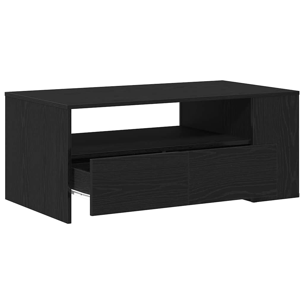 Dohányzóasztal Fekete tölgy 102 x 55 x 43,5 cm Szerelt Fa