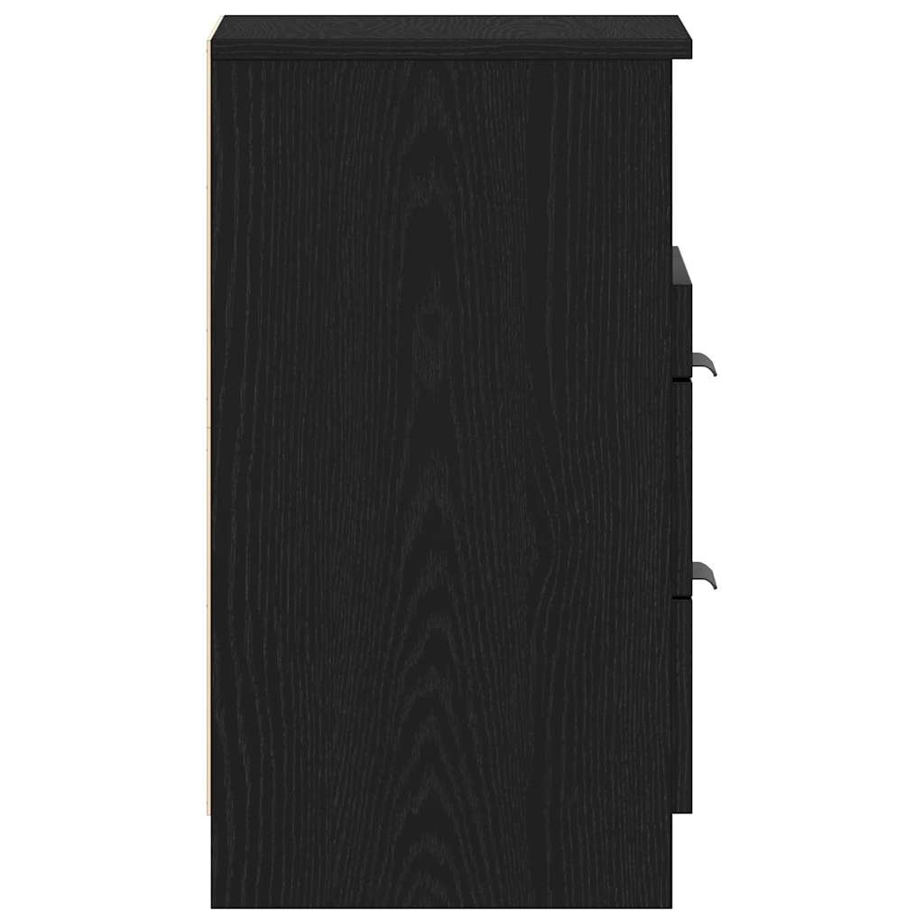Éjjeliszekrény 2 db Fekete tölgy 40 x 35 x 65 cm Szerelt Fa