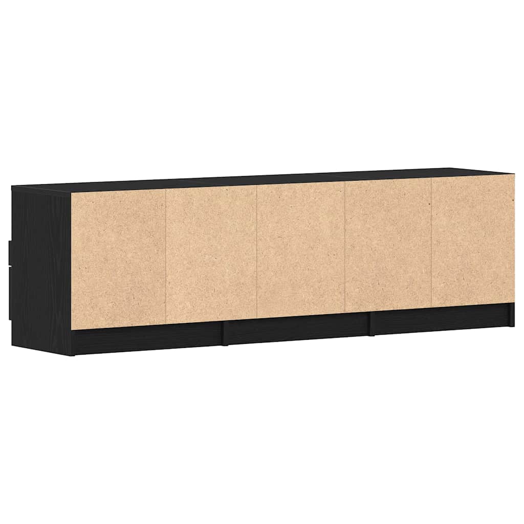 TV szekrény fiókkal Fekete tölgy 150 x 33,5 x 45 cm Faanyag