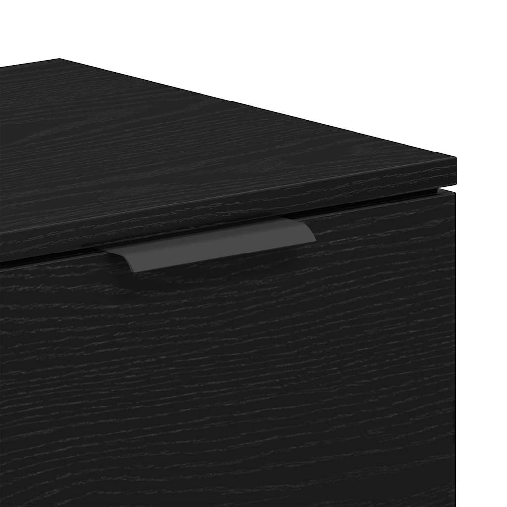 TV szekrény 102 x 32 x 35.5 cm Fekete tölgy Szerelt Fa
