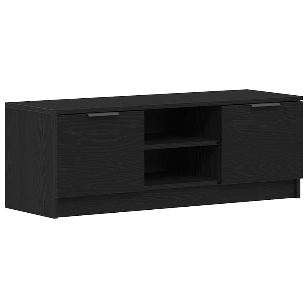 TV szekrény 102 x 32 x 35.5 cm Fekete tölgy Szerelt Fa