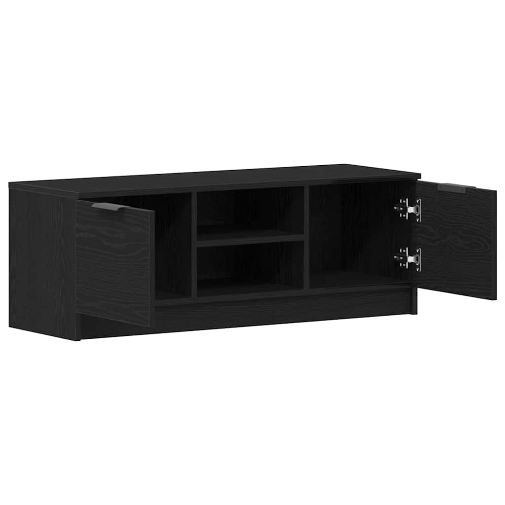 TV szekrény 102 x 32 x 35.5 cm Fekete tölgy Szerelt Fa