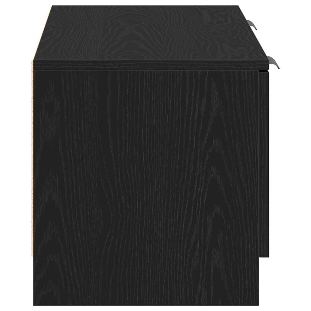 TV szekrény 102 x 32 x 35.5 cm Fekete tölgy Szerelt Fa