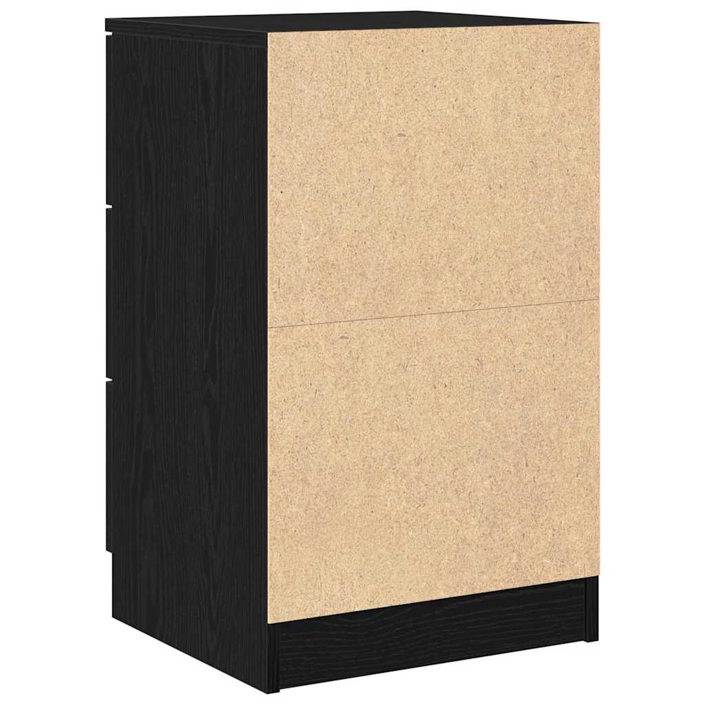 Éjjeliszekrény 2 db Fekete tölgy 40 x 65 x 65 cm Szerelt Fa