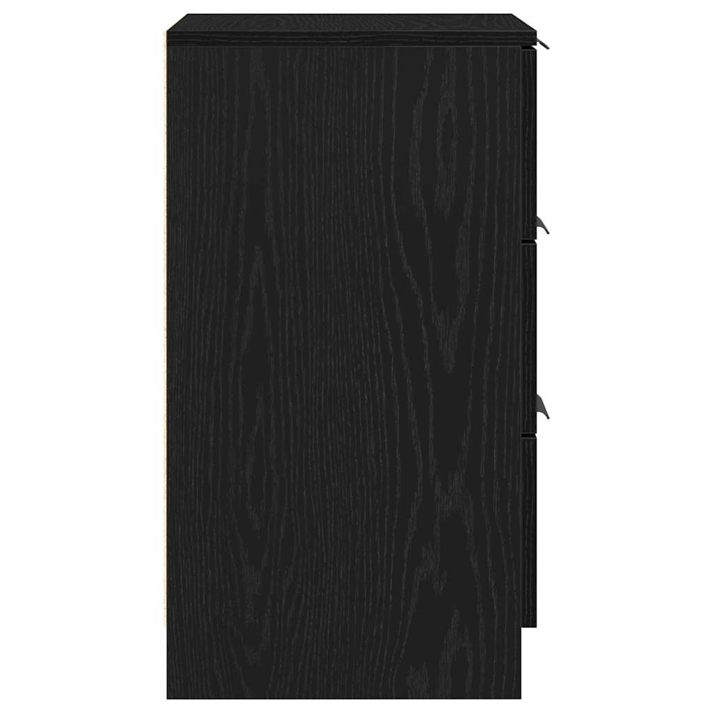 Éjjeliszekrény 2 db Fekete tölgy 40 x 65 x 65 cm Szerelt Fa