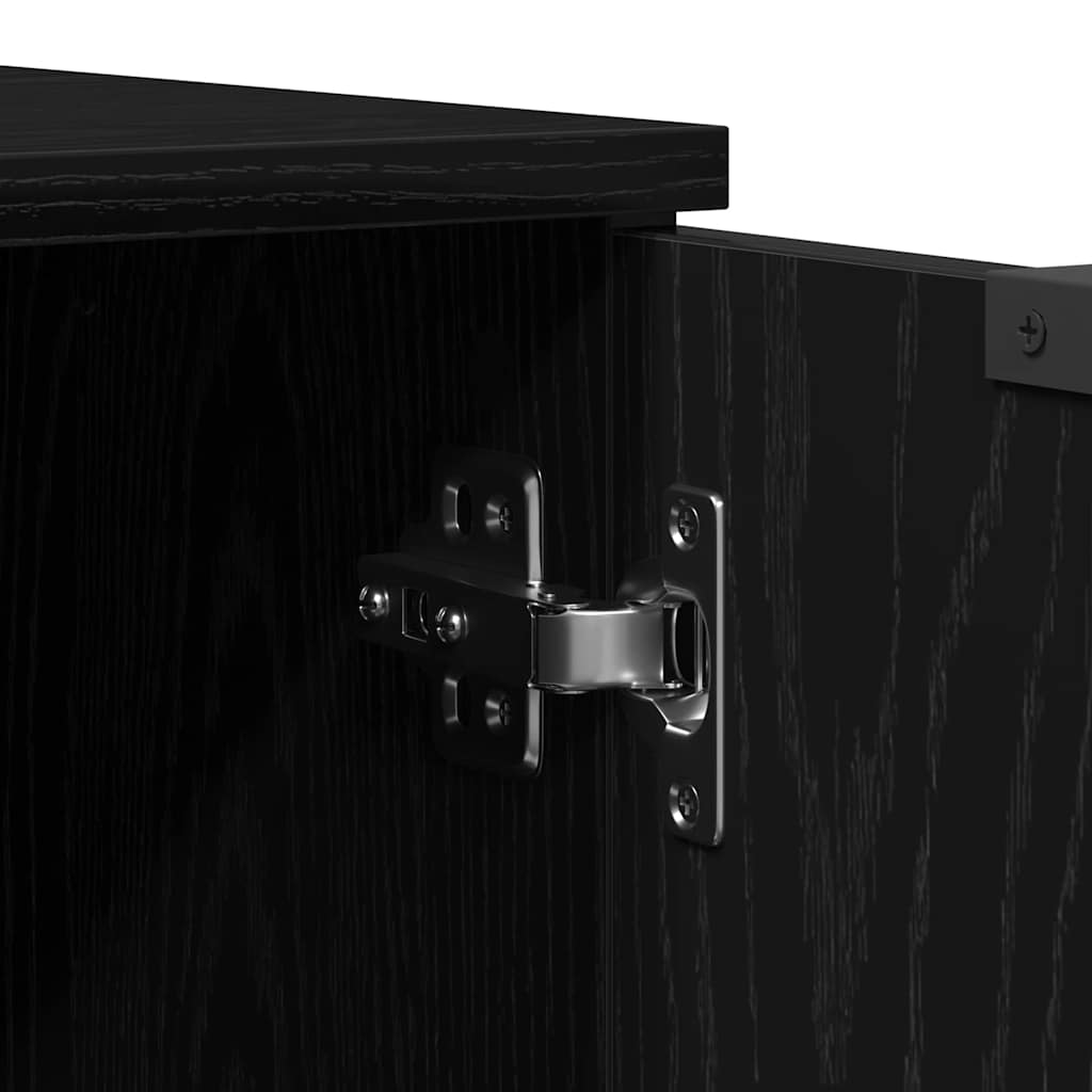 TV szekrény 102 x 35 x 36,5 cm Fekete tölgy Szerelt Fa