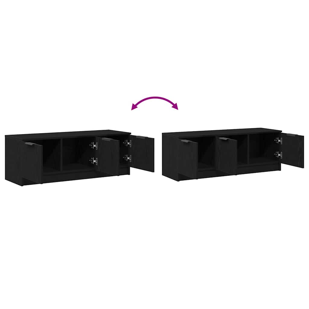 TV szekrény 102 x 35 x 36,5 cm Fekete tölgy Szerelt Fa