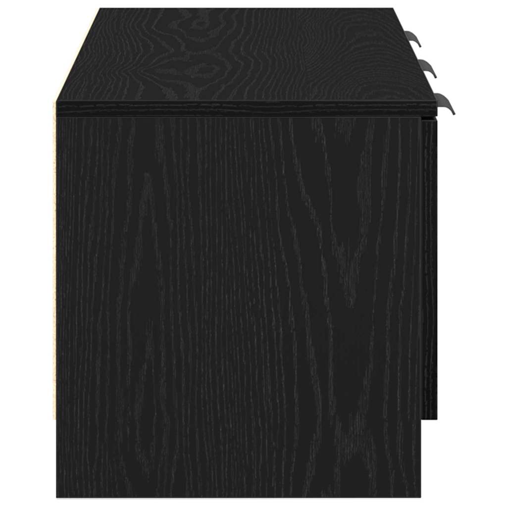 TV szekrény 102 x 35 x 36,5 cm Fekete tölgy Szerelt Fa