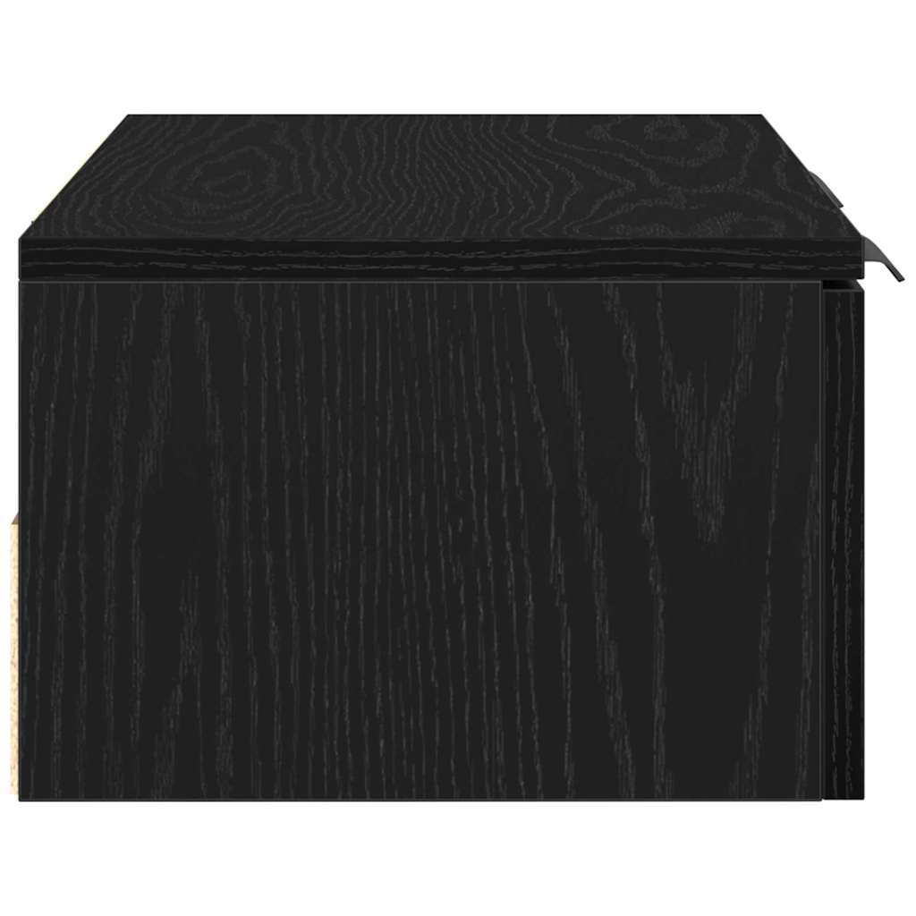 Fali Szekrény fiókkal Fekete tölgy 68 x 30 x 20 cm Szerelt Fa